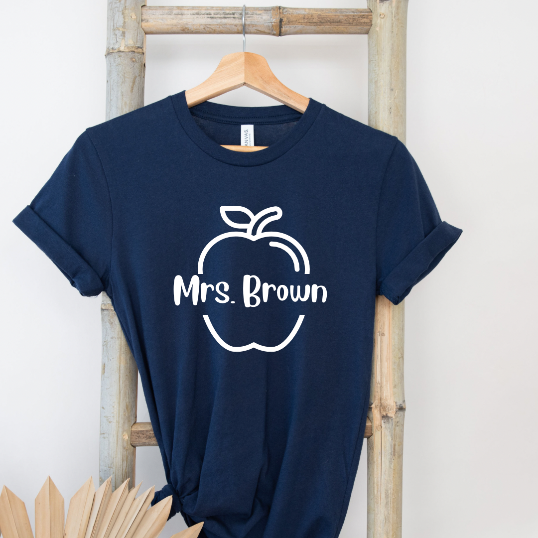 Personalize me! Teacher Apple shirt